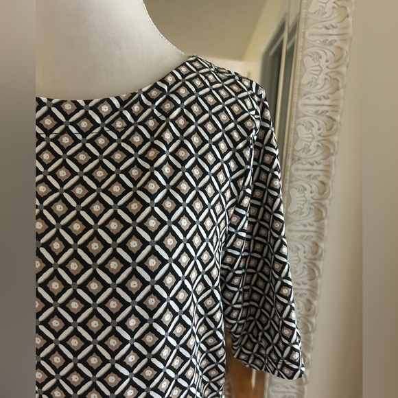 Croft & Barrow Black and White Geometric Dress - Picture 3 of 5